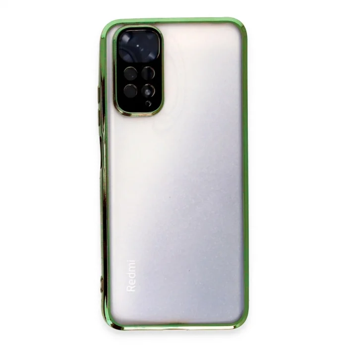 Xiaomi Redmi Note 11 Kılıf Razer Lensli Silikon - Yeşil