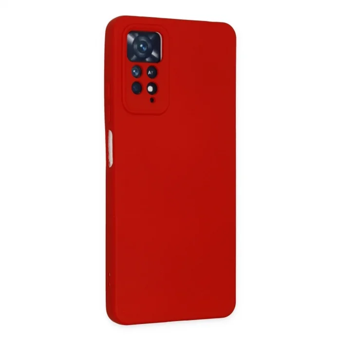 Xiaomi Redmi Note 11 Pro Kılıf Nano İçi Kadife Silikon - Kırmızı