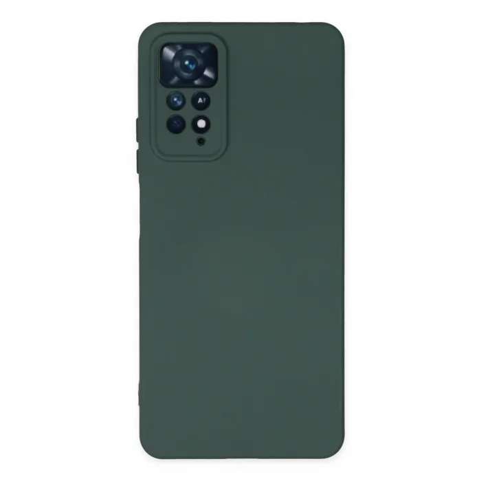 Xiaomi Redmi Note 11 Pro Kılıf Nano İçi Kadife Silikon - Koyu Yeşil