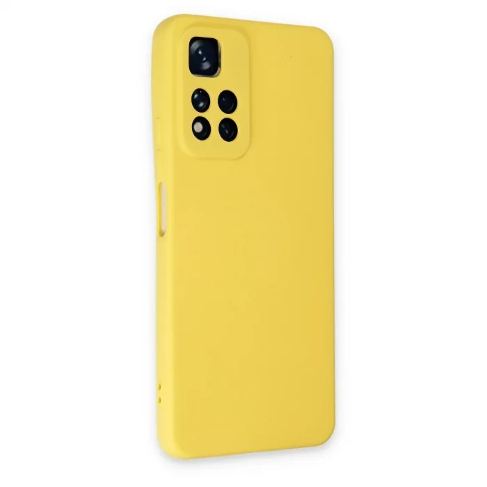Xiaomi Redmi Note 11 Pro Plus 5g Kılıf Nano İçi Kadife Silikon - Sarı
