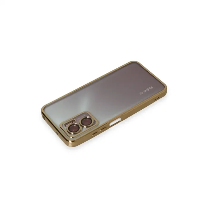 Xiaomi Redmi Note 11e Kılıf Razer Lensli Silikon - Gold