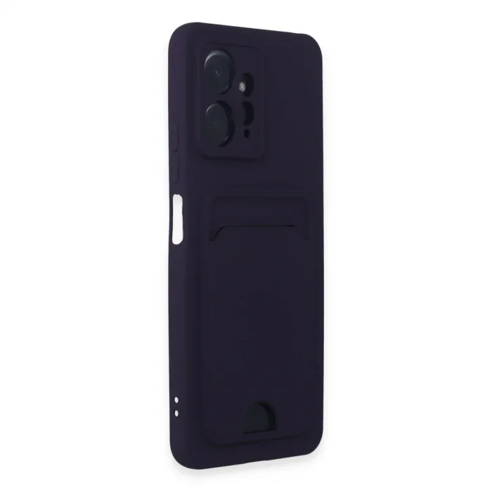 Xiaomi Redmi Note 12 4g Kılıf Kelvin Kartvizitli Silikon - Derin Mor
