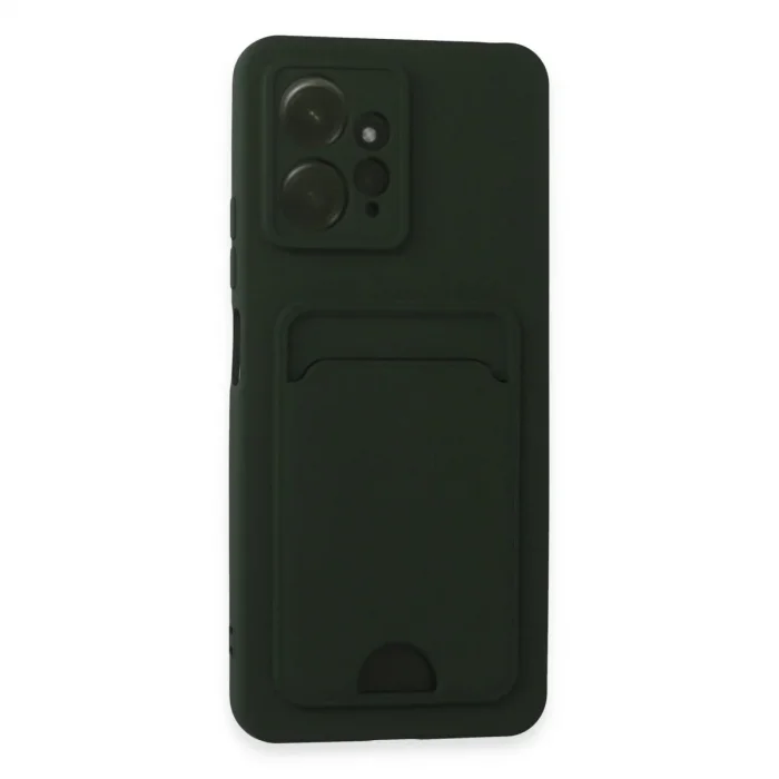 Xiaomi Redmi Note 12 4g Kılıf Kelvin Kartvizitli Silikon - Koyu Yeşil