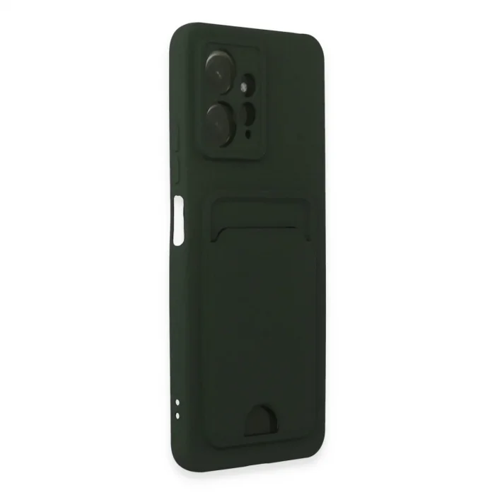 Xiaomi Redmi Note 12 4g Kılıf Kelvin Kartvizitli Silikon - Koyu Yeşil