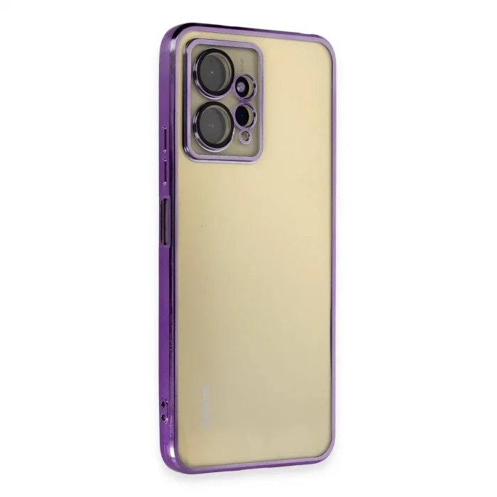 Xiaomi Redmi Note 12 4g Kılıf Razer Lensli Silikon - Mor