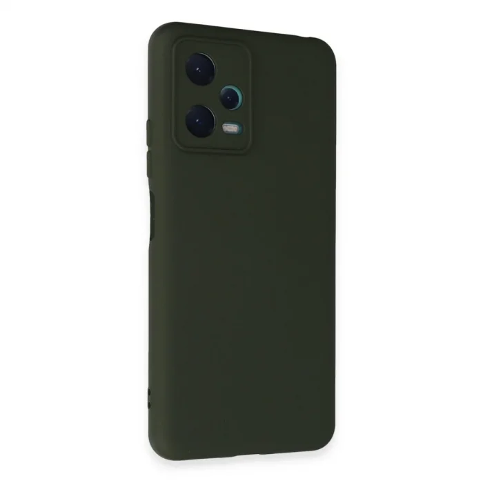 Xiaomi Redmi Note 12 5g Kılıf Nano İçi Kadife Silikon - Koyu Yeşil