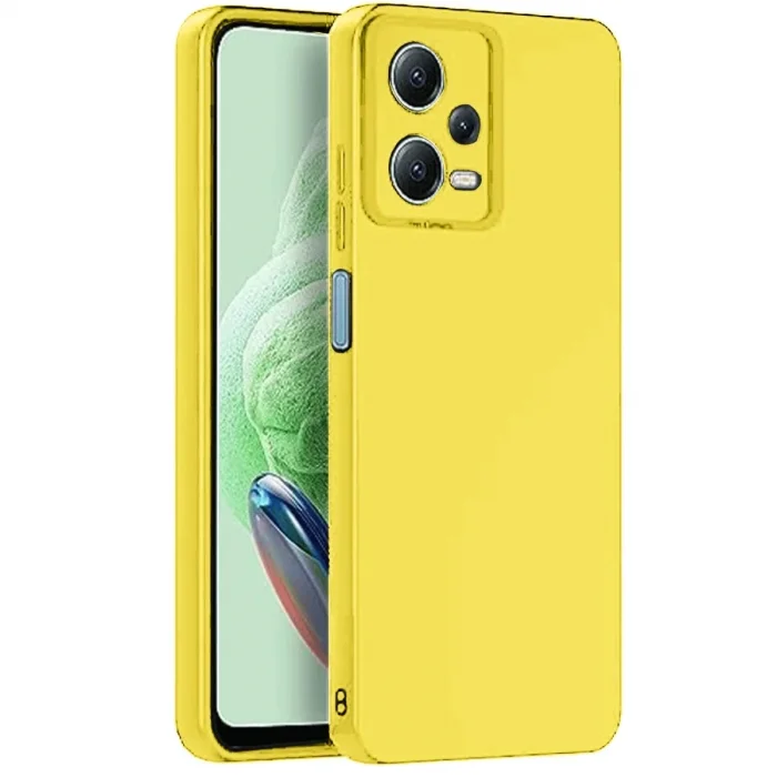 Xiaomi Redmi Note 12 Pro 5g Kılıf Nano İçi Kadife Silikon - Sarı