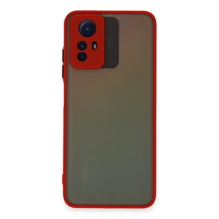 Xiaomi Redmi Note 12s Kılıf Montreal Silikon Kapak - Kırmızı