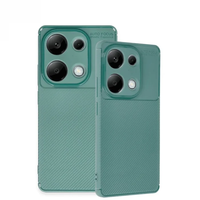 Xiaomi Redmi Note 13 Pro 4g Kılıf Auto Focus Karbon Kapak - Koyu Yeşil