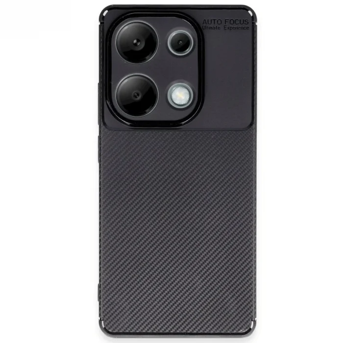 Xiaomi Redmi Note 13 Pro 4g Kılıf Auto Focus Karbon Kapak - Siyah