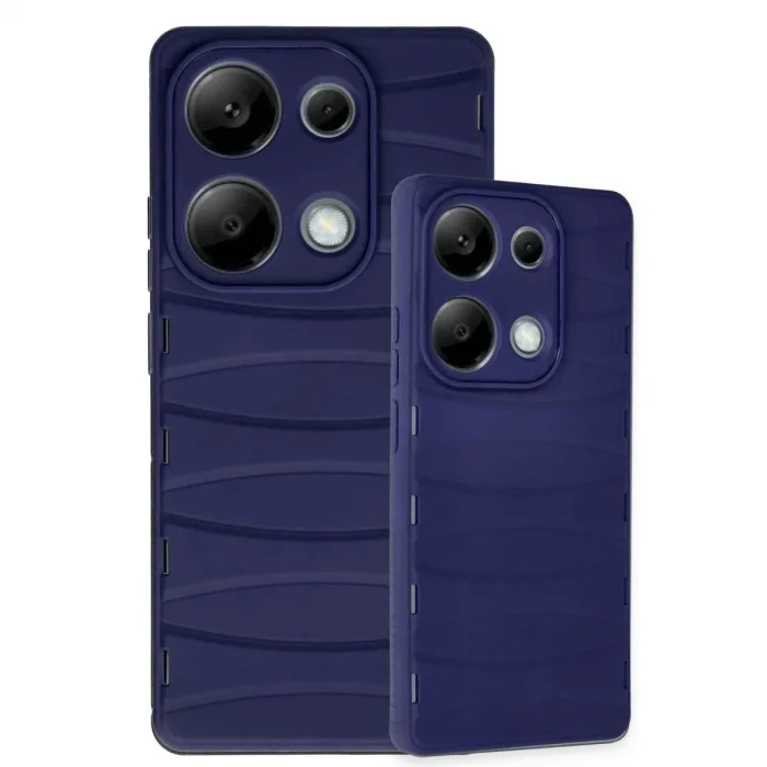 Xiaomi Redmi Note 13 Pro 4g Kılıf Bibercas Silikon Kapak - Lacivert