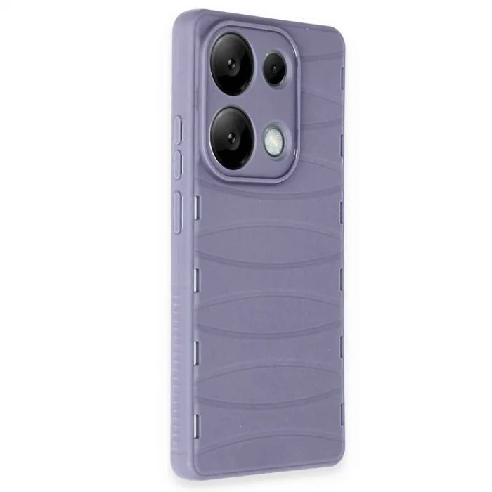 Xiaomi Redmi Note 13 Pro 4g Kılıf Bibercas Silikon Kapak - Lila