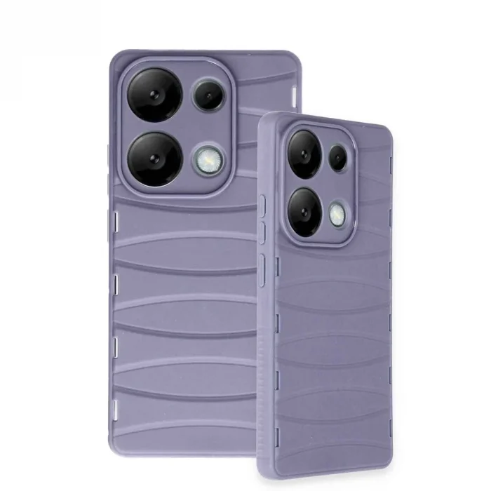 Xiaomi Redmi Note 13 Pro 4g Kılıf Bibercas Silikon Kapak - Lila