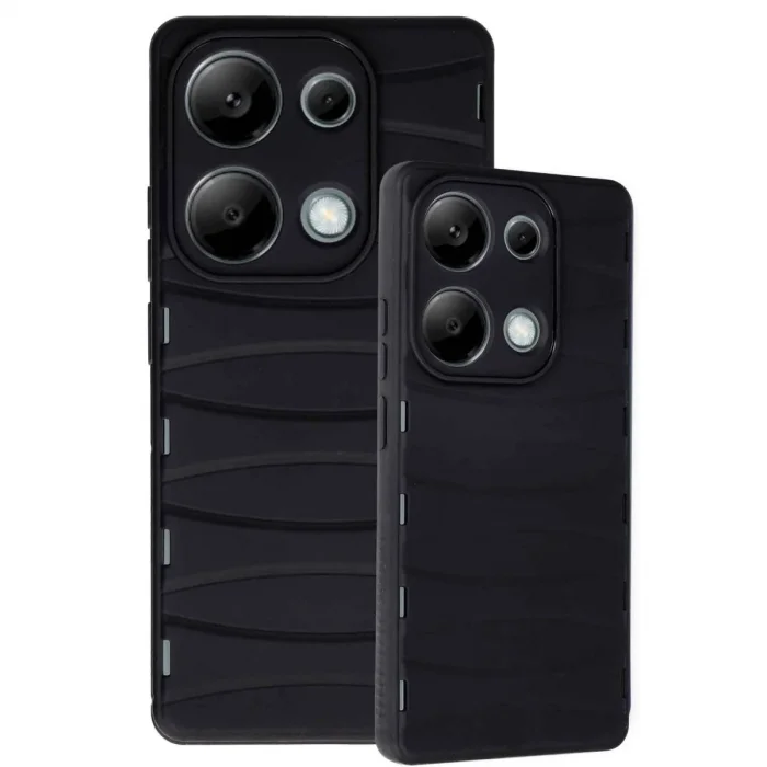 Xiaomi Redmi Note 13 Pro 4g Kılıf Bibercas Silikon Kapak - Siyah