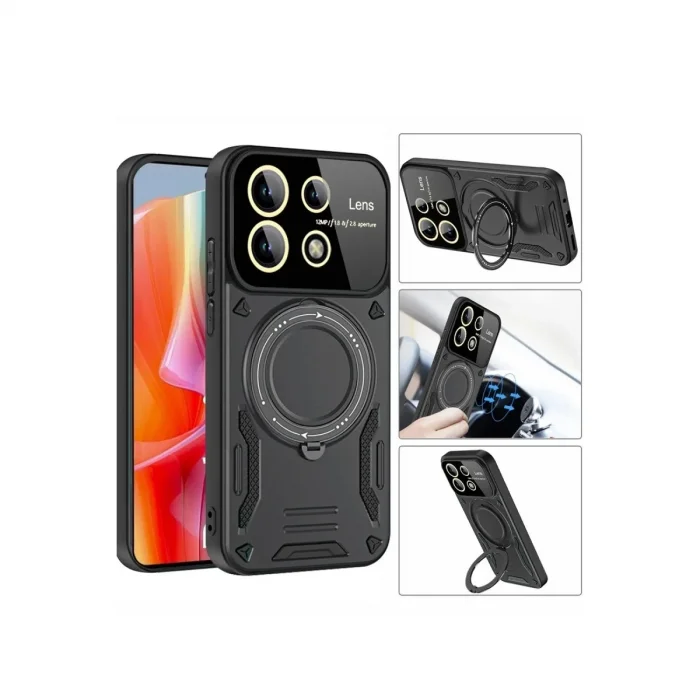 Xiaomi Redmi Note 13 Pro 5g Kılıf Joy Lens Standlı Kapak - Lacivert