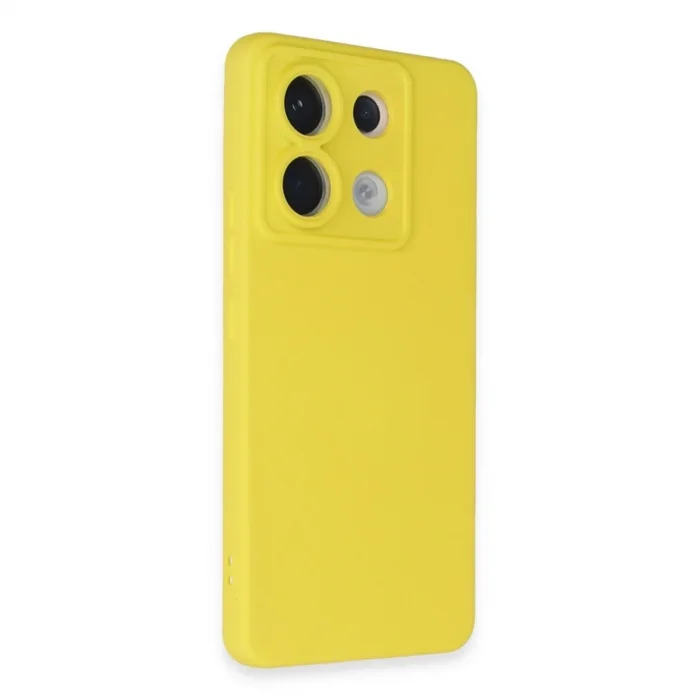 Xiaomi Redmi Note 13 Pro 5g Kılıf Nano İçi Kadife Silikon - Sarı
