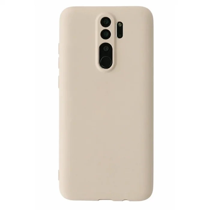 Xiaomi Redmi Note 8 Pro Kılıf First Silikon - Krem