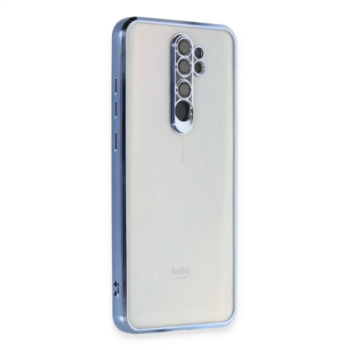 Xiaomi Redmi Note 8 Pro Kılıf Razer Lensli Silikon - Açık Mavi
