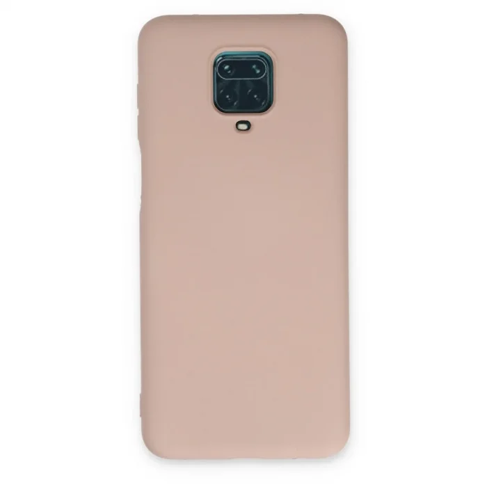Xiaomi Redmi Note 9 Pro Kılıf Nano İçi Kadife Silikon - Pudra
