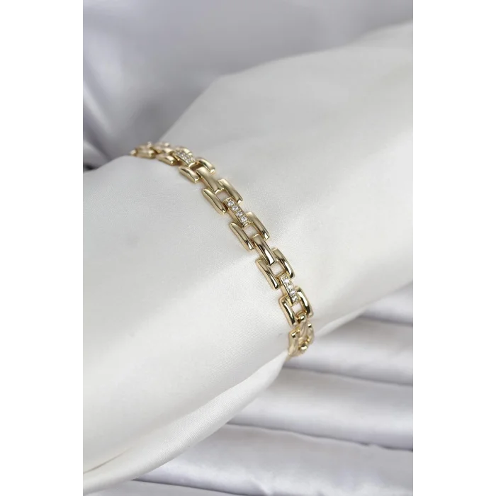 Xuping Zincir Model Gold Renk Kadın Bileklik