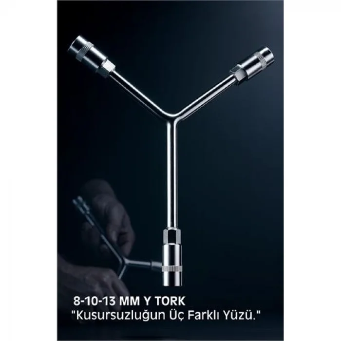 Y-Tipi 3lü Lokma Anahtar - Yüksek Mukavemetli Krom Vanadyum Çelik - Bisiklet ve Motor Bakım Kiti