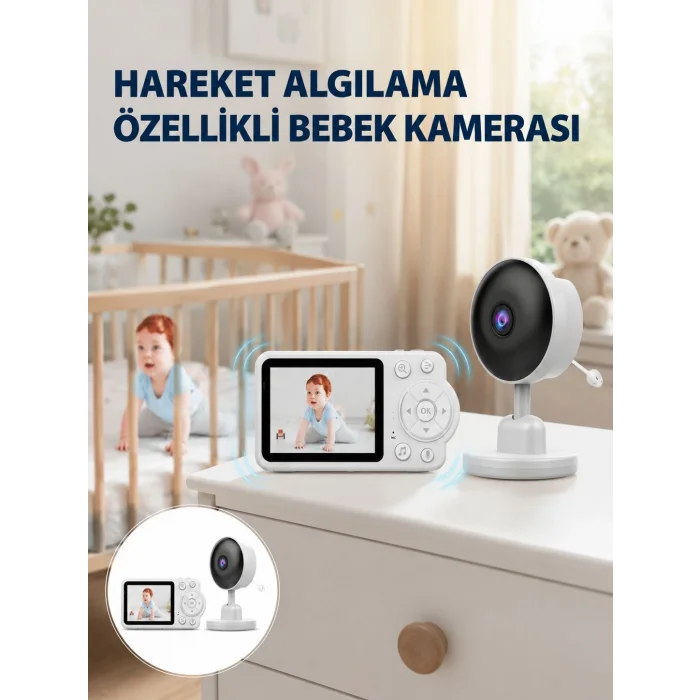 Yakınlaştırma Özellikli Gece Görüşlü Bebek İzleme Kamerası Yeni Nesil