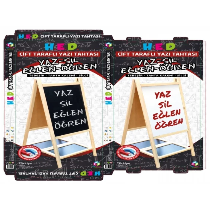 Yazı Tahtası Çift Taraflı Ayaklı Mıknatıslı Yazı Tahtası Seti 110 x 60