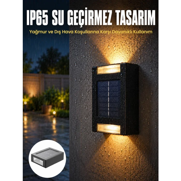 Yeni Model Solar Çift Taraflı Duvar Lambası Dekoratif Duvar Lambası Yeni Nesil