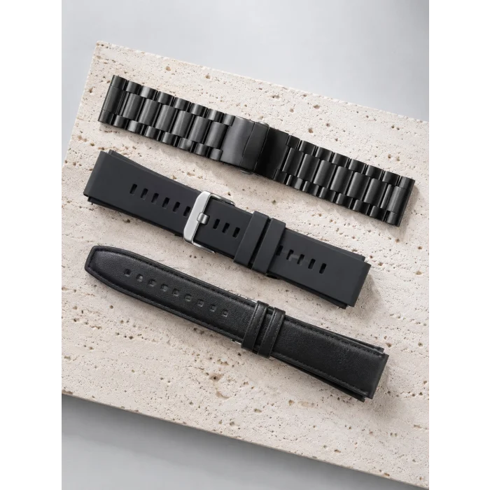 Yeni Nesil Akıllı Saat Bluetooth Görüşme, Sağlık Takibi, AMOLED Ekran ve 3 Kordon Seti