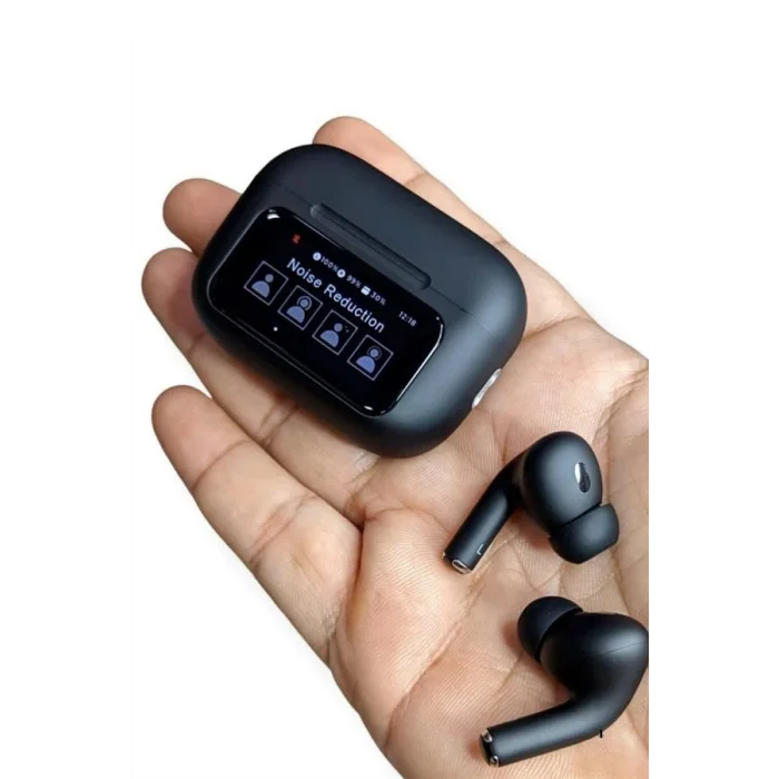 Yeni Nesil ANC Özellikli Çağrı Cevaplayan Dokunmatik Ekranlı Bluetooth Kulaklık Siyah