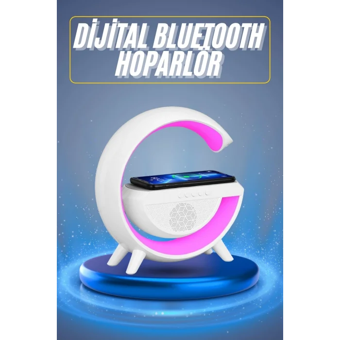 Yeni Nesil Bluetooth Hoparlör Speaker 5.0 Taşınabilir G Şeklinde Powerbankli