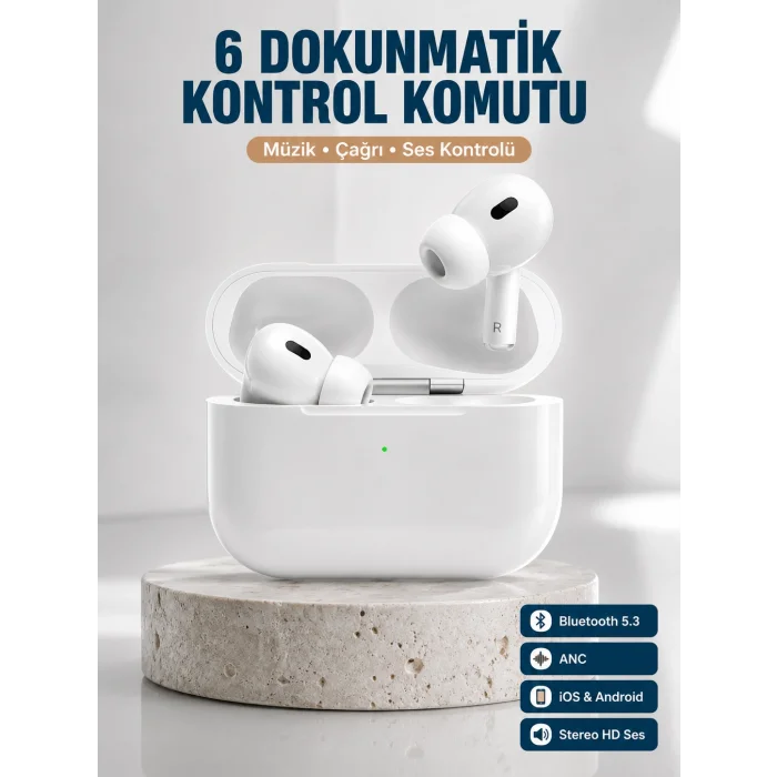 Yeni Nesil Pro Bluetooth Kulaklık Android ve İOS Uyumlu Dokunmatik Kontrol