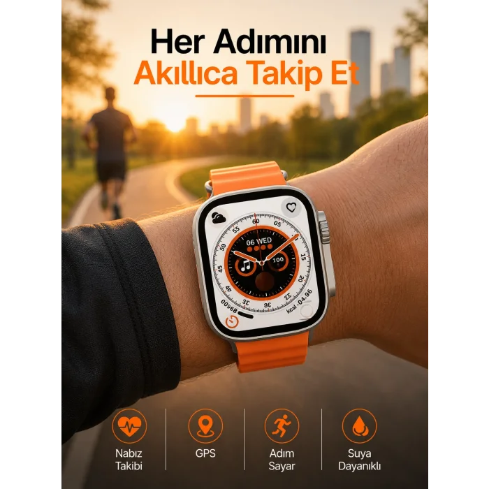 Yeni Nesil Ultra Akıllı Saat Adımsayar Uyku Takibi Nabız Sensörü Yeni Nesil