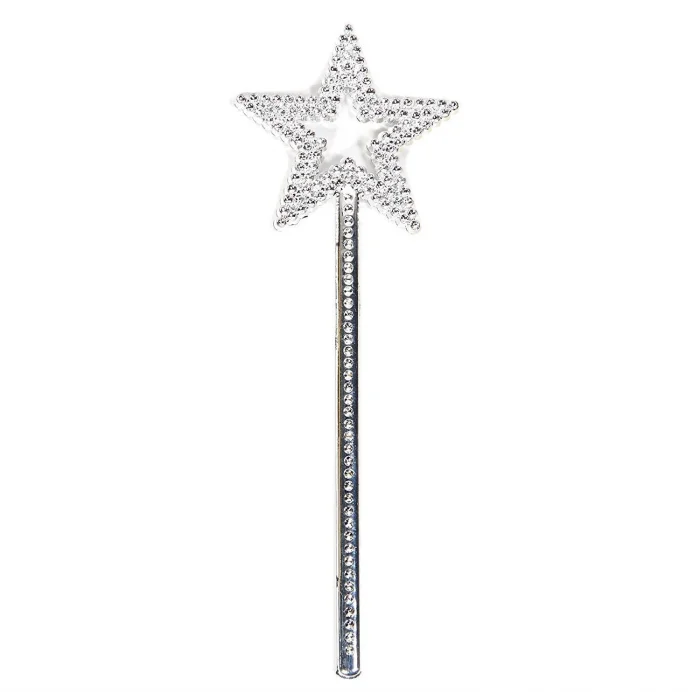 Yıldız Model Peri Asası Melek Asası Prenses Asası Metalize Gümüş Renk