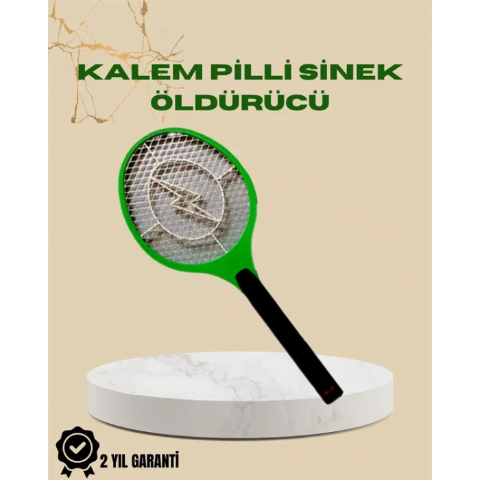 Yüksek Gerilimli Elektronik Sinek Öldürücü – Pil ile Çalışan, Güvenlik Izgaralı
