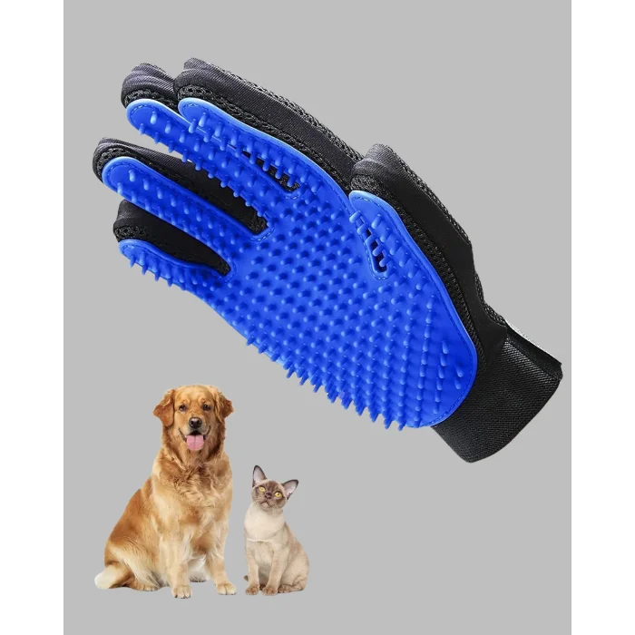 Yumuşak Silikonlu Kedi ve Köpek Tüy Toplama Eldiveni – Masaj Etkili Tüy Dökülme Önleyici