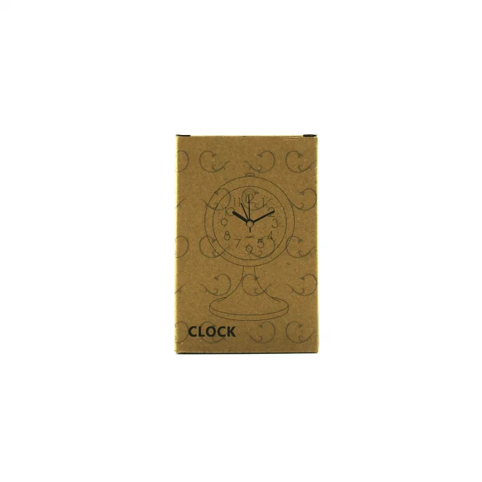 YUVARLAK MASA ÇALAR SAAT METAL KASA RENKLİ PİLLİ - AYAKLI ÇAP: 8.5CM BGC-5 (5047)