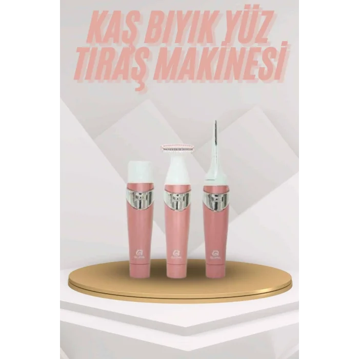 Yüz Kaş ve Tüm Vücut Epilasyon Aleti 3 Başlıklı Hassas Ciltlere Uygun Epilatör