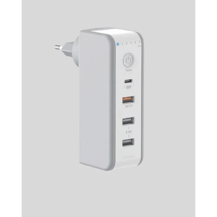 Zaman Kontrollü Şarj Cihazı 30W Hızlı Şarj ve Çoklu USB Çıkışı