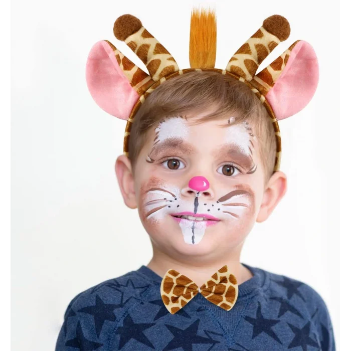 Zürafa Kosümü Aksesuar Seti 3 lü - Taç Papyon Kuyruk (5047)