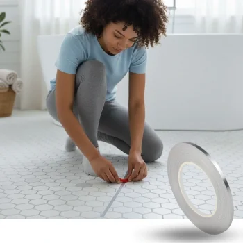 0.5 cm Kalınlık Gümüş Renk Fayans Arası Dekoratif Şerit Bandı – 50 Metre Uzunluk, Banyo ve Derz Arası Suya Dayanıklı Estetik Dekorasyon Bandı (5047)