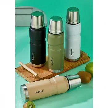 0.5LT HUNTER TERMOS PASLANMAZ ÇELİK - SIZDIRMAZ KAPAK = BARDAK (5047)