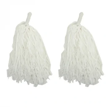 1 Çift ( 2 Adet ) Beyaz Renk 23 Nisan Gösteri Ponponu (5047)