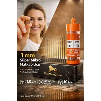 1 mm Süper Mikro İnce HSS Kobalt Mikro Matkap Ucu Seti (10lu) 723194