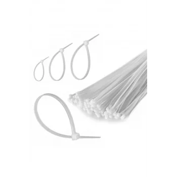 100 Adet Plastik Cırt Kelepçe Kablo Bağı Kablo Düzenleyici-4.8 X 380 MM