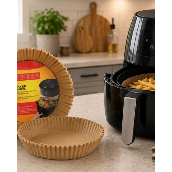 100 Lü Airfryer Kağıdı Yağ Geçirmez Yapışmaz Pişirme Kağıdı