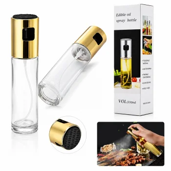 100 ML SPREY CAM YAĞDANLIK KROM - RENKLİ SPREY KAFA - İNCE UZUN ŞİŞE (5047)
