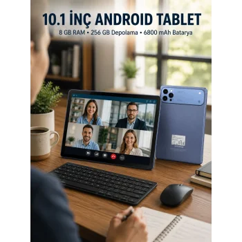 10.1 İnç Android Tablet 8 GB RAM 256 GB Depolama Yeni Nesil