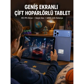 10.1 İnç Tablet 6800 mAh Batarya Çift Hoparlörlü Yeni Nesil