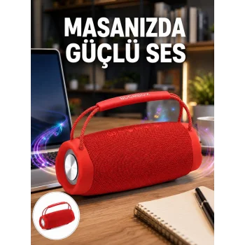 10W Güçlü Stereo Ses Sunan IPX6 Bluetooth Hoparlör